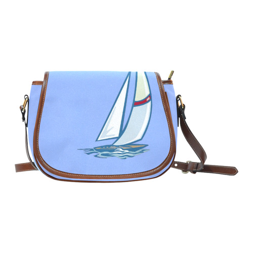 Let's sail away Saddle Bag/Small (Model 1649) Full Customization
