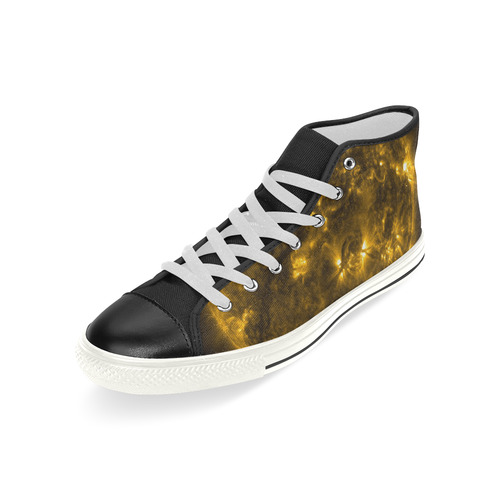 NASA: Sun & Solar Flares Stars Outerspace Men’s Classic High Top Canvas Shoes (Model 017)