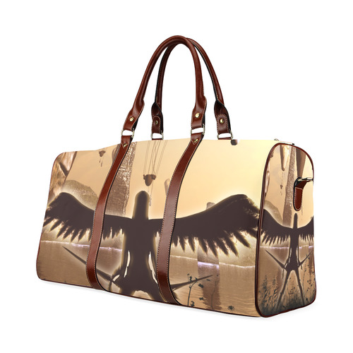 Angel in the sunset Waterproof Travel Bag/Large (Model 1639)