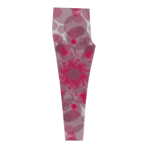 Pink and purple soft spots Cassandra Women's Leggings (Model L01)