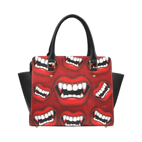 Vampire Red Bloody Mouth Classic Shoulder Handbag (Model 1653)