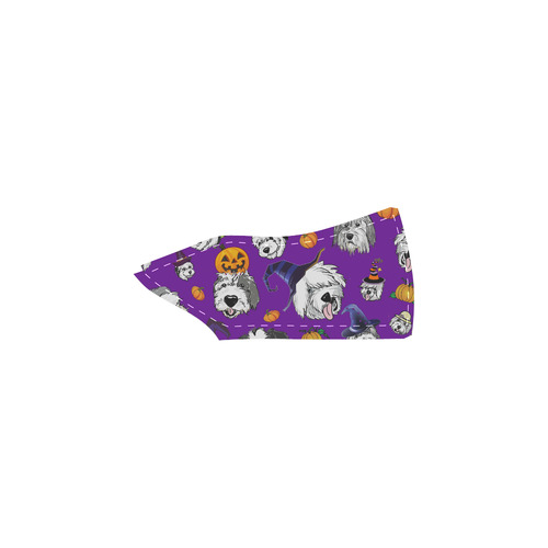 Halloween OES faces Purple Women's Slip-on Canvas Shoes (Model 019)