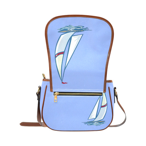 Let's sail away Saddle Bag/Small (Model 1649) Full Customization