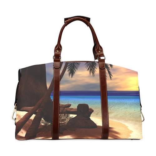 Awesome sunset over a tropical island Classic Travel Bag (Model 1643)