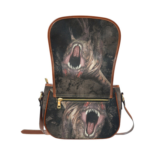 Tyrannosaurus rex dinosaur the king tyrant lizard Saddle Bag/Small (Model 1649) Full Customization