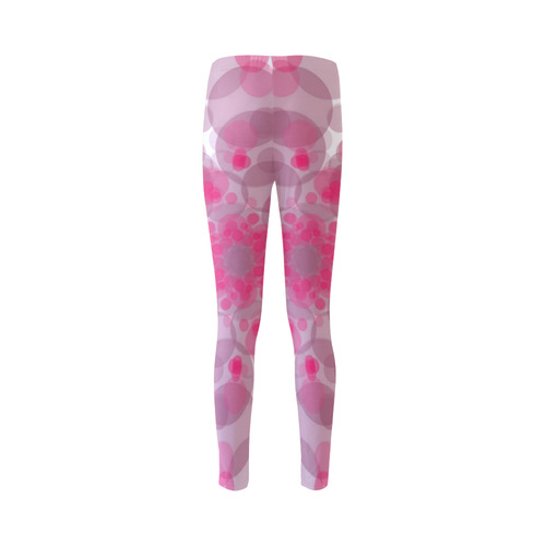 Pink and purple soft spots Cassandra Women's Leggings (Model L01)