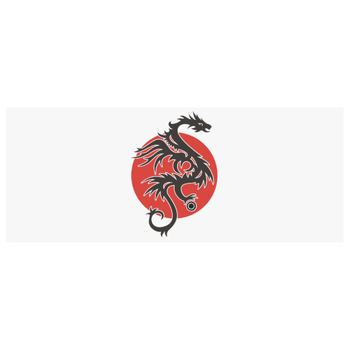 Sun Dragon with Pearl - black Red White White Mug(11OZ)