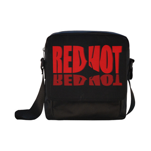 RED HOT TEXT DESIGN BAG Crossbody Nylon Bags (Model 1633)