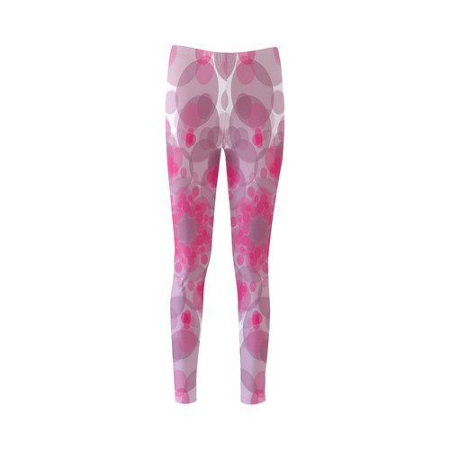 Pink and purple soft spots Cassandra Women's Leggings (Model L01)