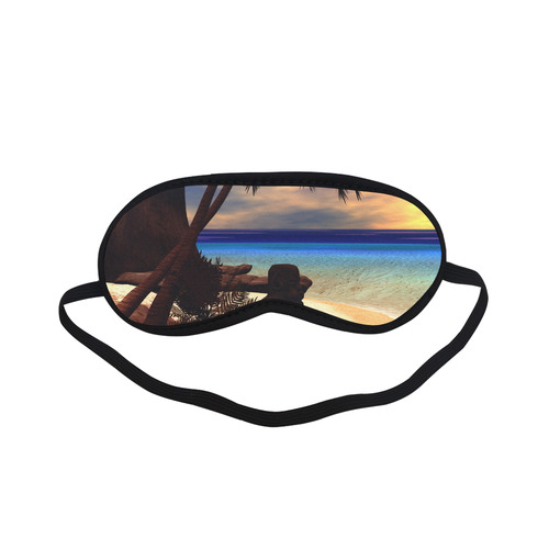 Awesome sunset over a tropical island Sleeping Mask