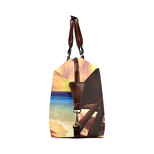 Awesome sunset over a tropical island Classic Travel Bag (Model 1643)