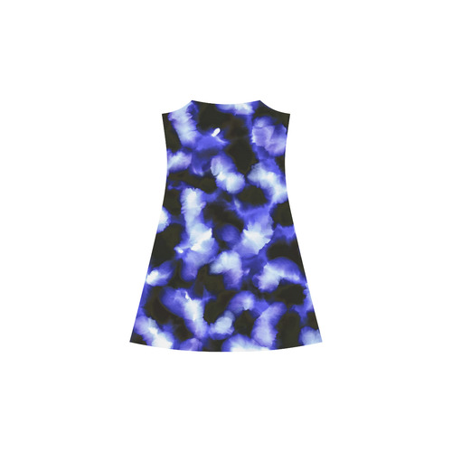 Blue Watercolor Boho Chic Alcestis Slip Dress (Model D05)
