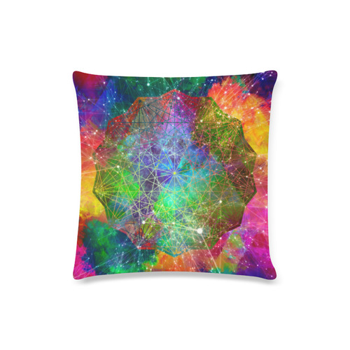 galaxy Custom Zippered Pillow Case 16"x16"(Twin Sides)