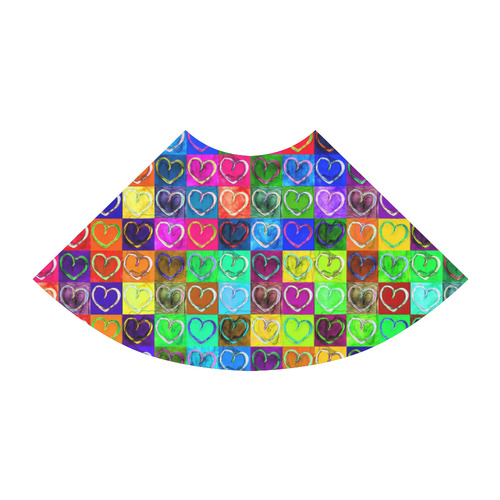 Lovely Hearts Mosaic Pattern - Grunge Colored Atalanta Sundress (Model D04)