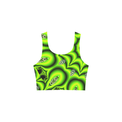 Spring Lime Green Garden Mandala, Abstract Spirals Atalanta Sundress (Model D04)