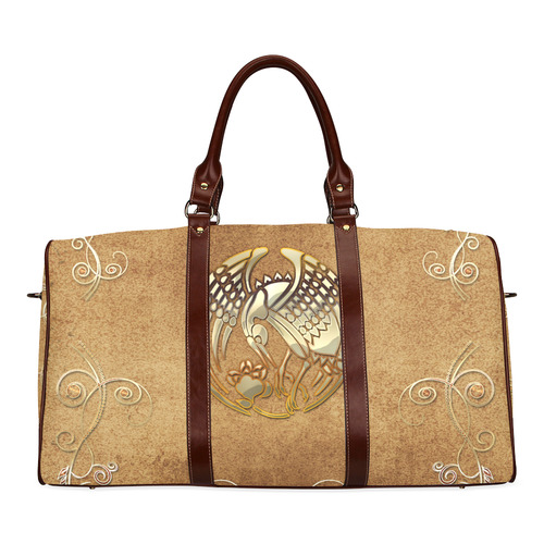 Wonderful bird, tribal design Waterproof Travel Bag/Small (Model 1639)