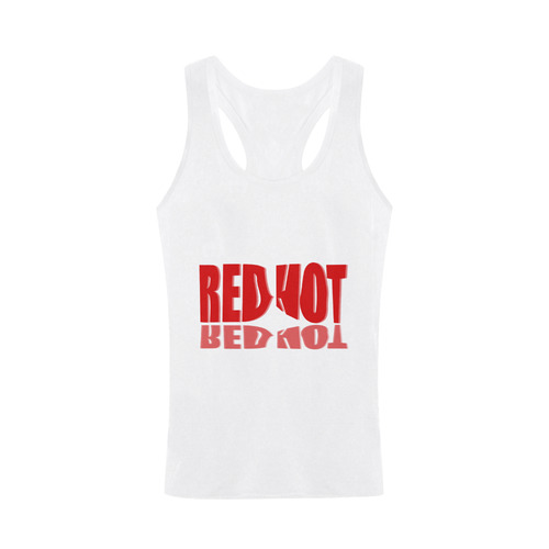 RED HOT MIRRORED DESIGN Men's I-shaped Tank Top (Model T32)