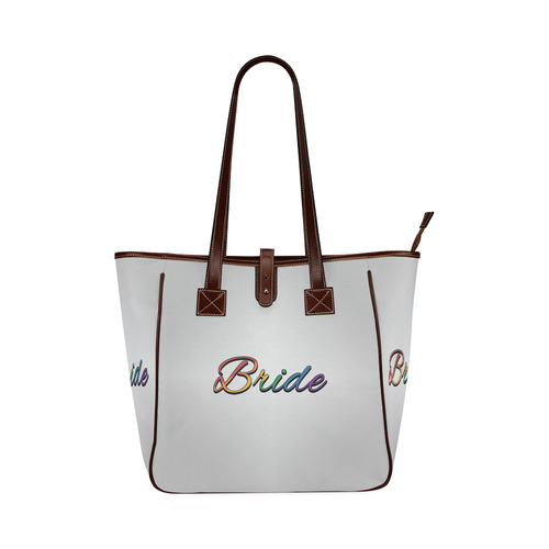 Lesbian Pride Rainbow "Bride" Classic Tote Bag (Model 1644)