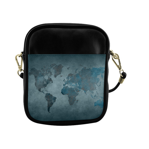 world map 35 Sling Bag (Model 1627)