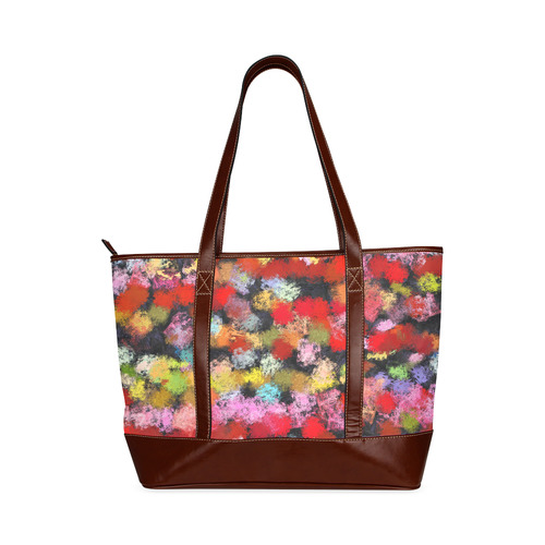 Colorful paint strokes Tote Handbag (Model 1642)