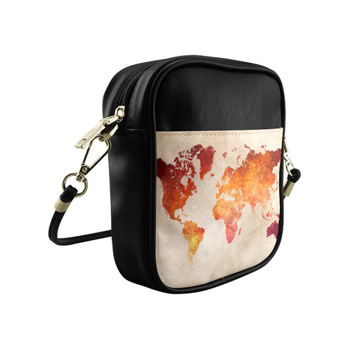 world map 33 Sling Bag (Model 1627)