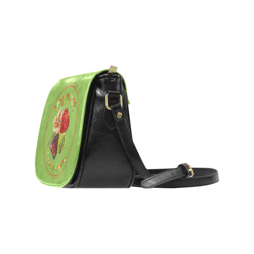 VeggieArt Lucky Charm Clover Classic Saddle Bag/Large (Model 1648)