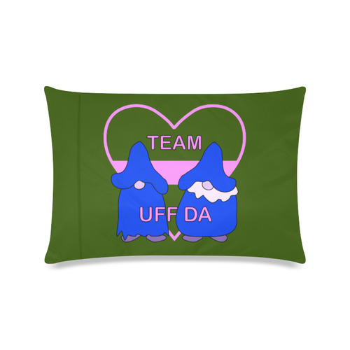 Team Uff Da Gnomes Tomte Nisser Green Pink Blue Custom Zippered Pillow Case 16"x24"(Twin Sides)