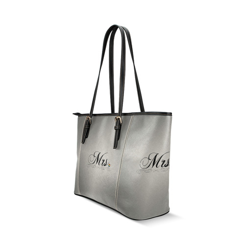 Mrs. Lesbian Design Leather Tote Bag/Large (Model 1640)