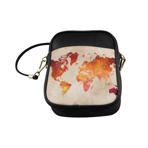 world map 33 Sling Bag (Model 1627)