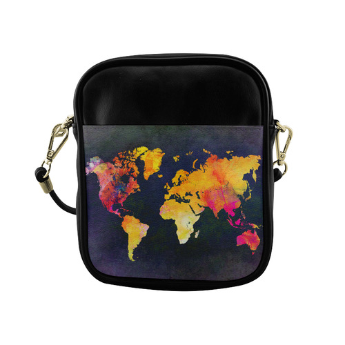 world map 31 Sling Bag (Model 1627)