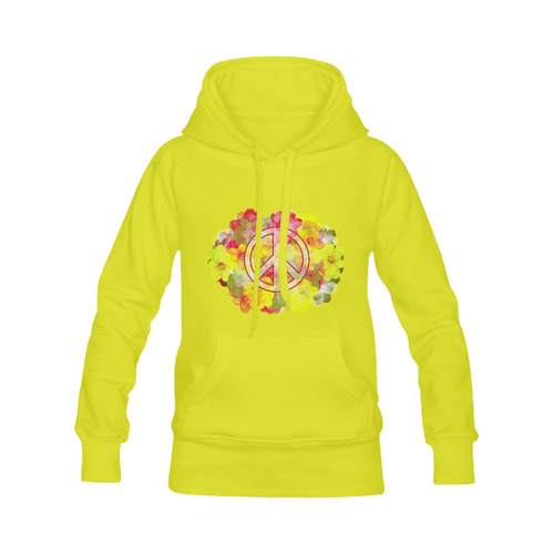 Flower Power Peace Women's Classic Hoodies (Model H07)