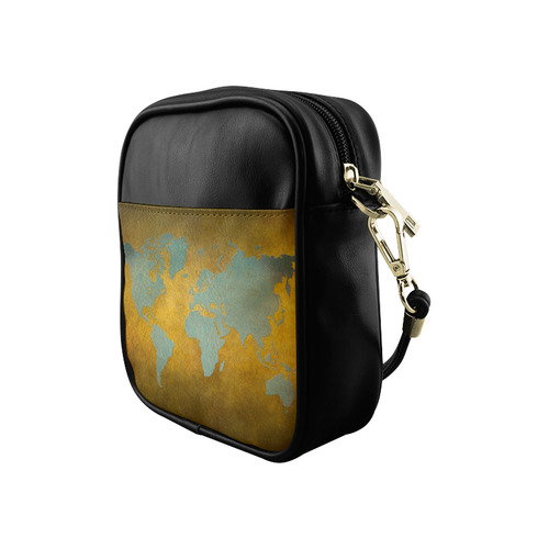 world map 34 Sling Bag (Model 1627)