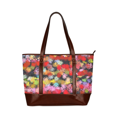 Colorful paint strokes Tote Handbag (Model 1642)