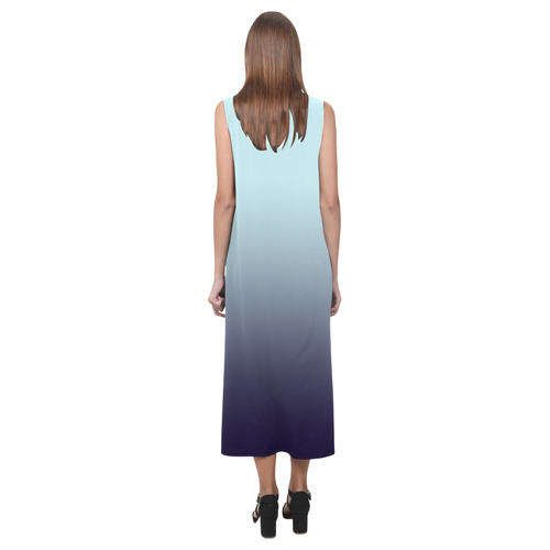 Midnight background Phaedra Sleeveless Open Fork Long Dress (Model D08)