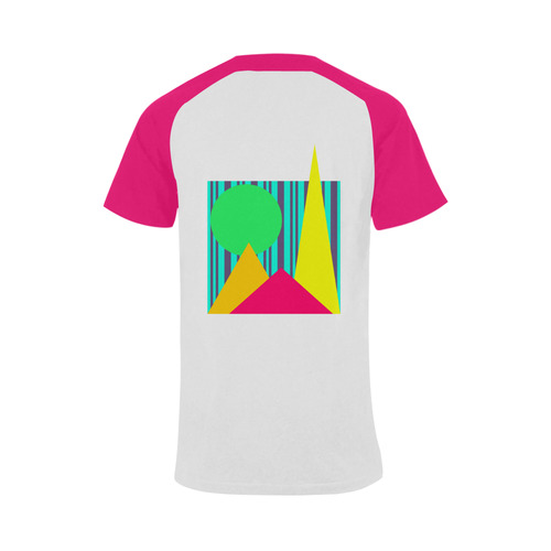 Geometric Mountains Men's Raglan T-shirt Big Size (USA Size) (Model T11)