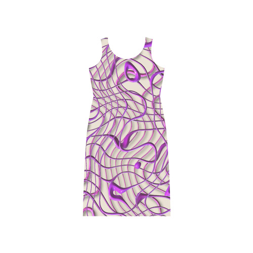 Ribbon Chaos 2 lilac Phaedra Sleeveless Open Fork Long Dress (Model D08)