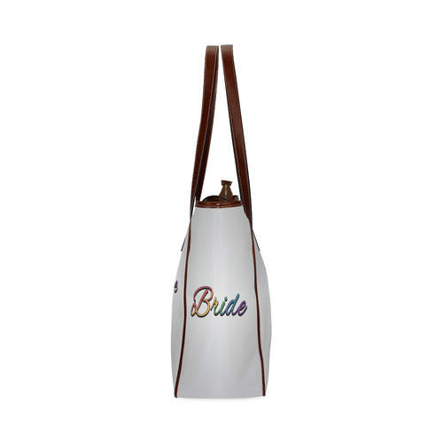 Lesbian Pride Rainbow "Bride" Classic Tote Bag (Model 1644)