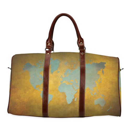 world map 34 Waterproof Travel Bag/Small (Model 1639)