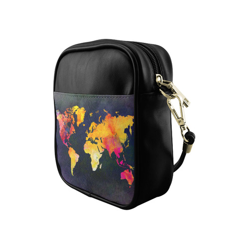 world map 31 Sling Bag (Model 1627)