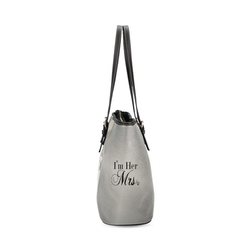 I'm Her Mrs. Leather Tote Bag/Large (Model 1640)