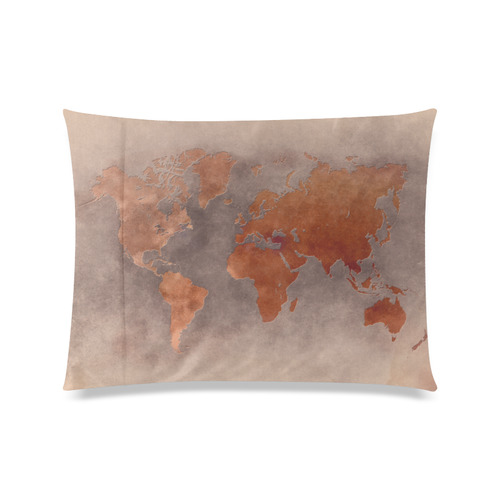 world map 29 Custom Zippered Pillow Case 20"x26"(Twin Sides)