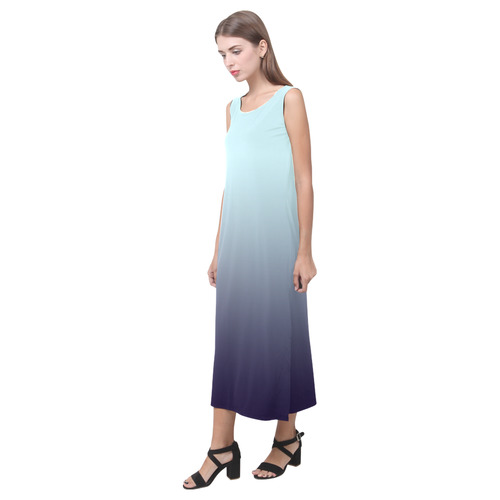 Midnight background Phaedra Sleeveless Open Fork Long Dress (Model D08)