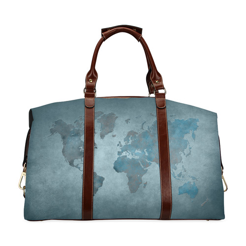 world map 35 Classic Travel Bag (Model 1643)