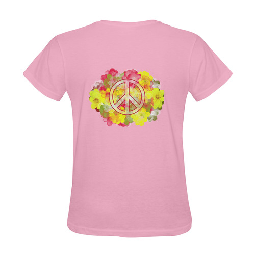 Flower Power Peace Sunny Women's T-shirt (Model T05)