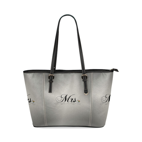 Mrs. Lesbian Design Leather Tote Bag/Large (Model 1640)