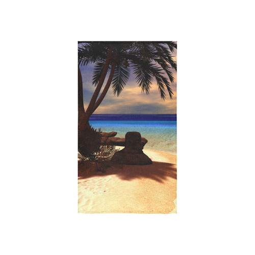 Awesome sunset over a tropical island Custom Towel 16"x28"