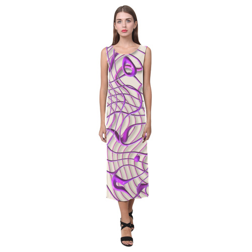 Ribbon Chaos 2 lilac Phaedra Sleeveless Open Fork Long Dress (Model D08)