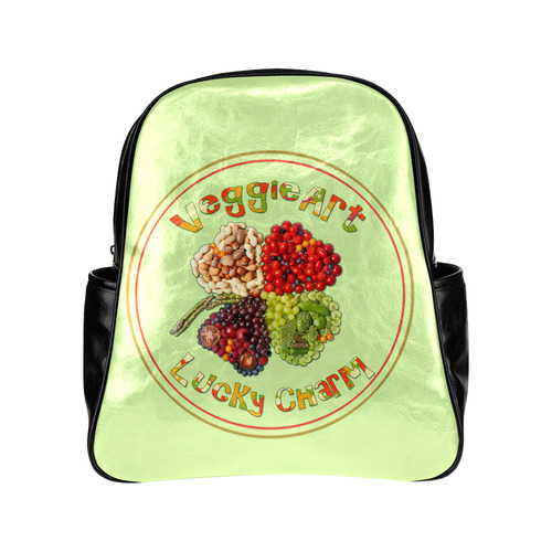 VeggieArt Lucky Charm Clover Multi-Pockets Backpack (Model 1636)