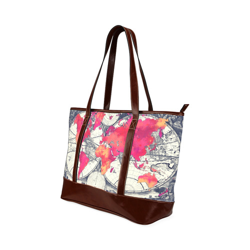 world map 28 Tote Handbag (Model 1642)