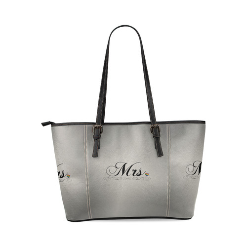 Mrs. Lesbian Design Leather Tote Bag/Large (Model 1640)